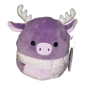 Squishmallows Markina Moose 8” Purple Holiday Plush Kellytoy NWT